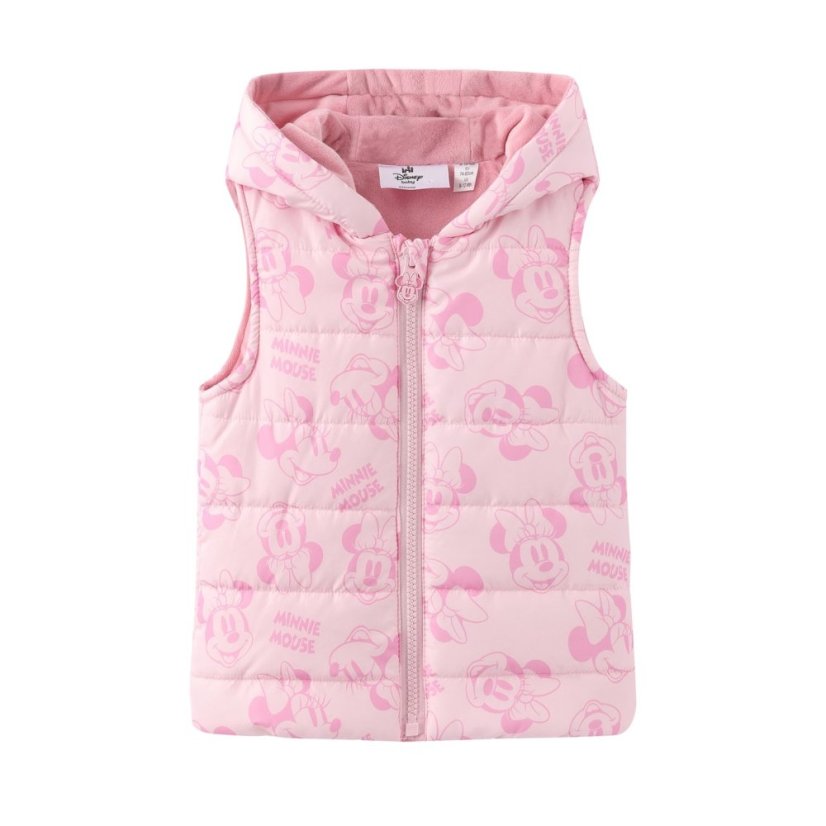 Character Unisex Kids Disney Hooded Long Sleeve Gilet Set Minnie Mouse