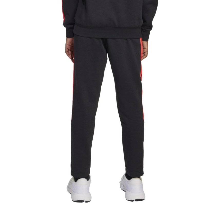 adidas Unisex Kids' Hot Closed Hem Fleece Joggers Black/Lucid Red