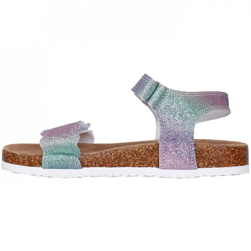 SoulCal Cork Sandals Childrens Rainbow Glitter