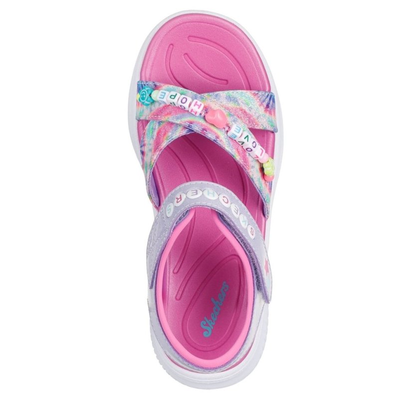 Skechers Friendship Bracelet Theme Sandal Flat Sandals Girls Lavender/Multi