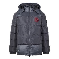 Blood Brother Short Puffer Jacket Mens Metallic Silver