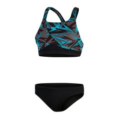 Speedo Women's Two Piece Swimsuit Black/Blue