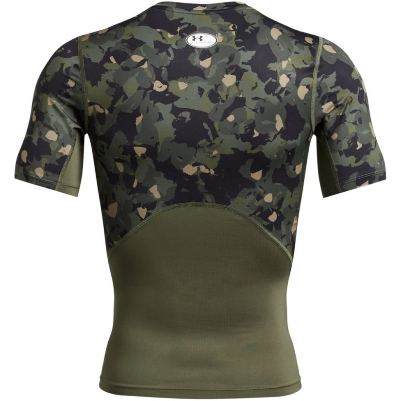 Under Armour HeatGear® Printed Short Sleeve Mens Marine OD Grn