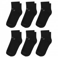 New Balance 6 Pack of Ankle Socks Black