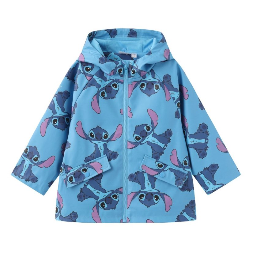 Character Kids' Disney Print Waterproof Long Sleeve Hooded Rain Anorak Stitch