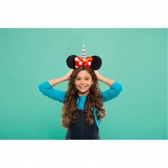 Disney Minnie Mouse Red Bow Unicorn Headband Red
