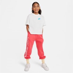 Nike Sportswear Big Kids' (Girls') Boxy T-Shirt White/Red