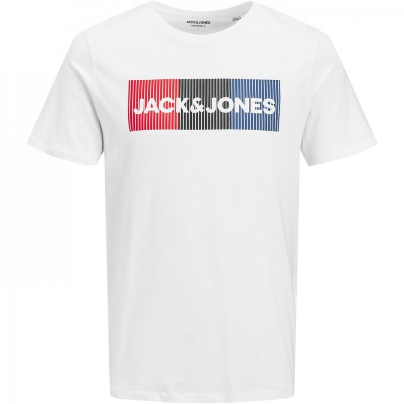 Jack and Jones Logo T-Shirt Plus Size White