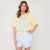 Miso Women's Floral Short-Sleeve Pyjama Sets Yellow