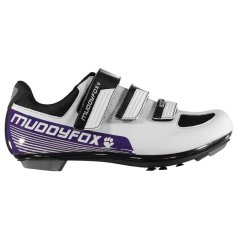 Muddyfox RBS100 Cycling Shoes Ladies White/Purple