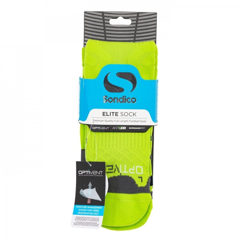 Sondico Elite Football Socks Junior Lime