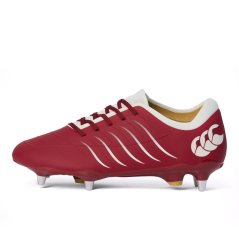 Canterbury Phoenix 2 Pro Mens Soft Ground Rugby Boots Red Dahlia