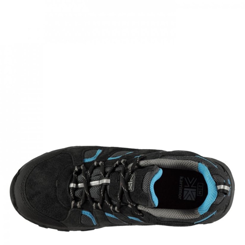 Karrimor Mount Low Waterproof Walking Shoes Childrens Black/Blue