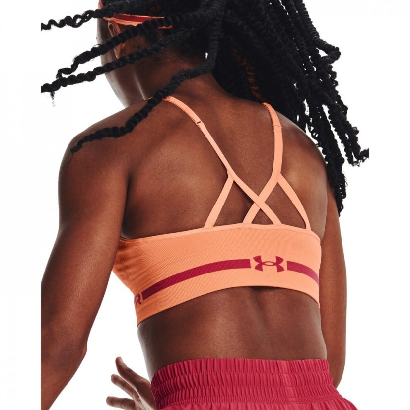 Under Armour Seamless Low Impact Longline Sports Bra Orange