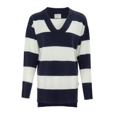 SoulCal Cal Women Long Sleeve Stripe Jumper Navy/White