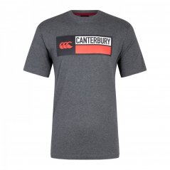 Canterbury Cotton Logo pánske tričko Dark Grey