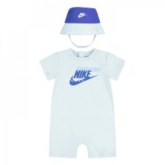 Nike Romper Bucket Hat Set Baby Glacier Blue