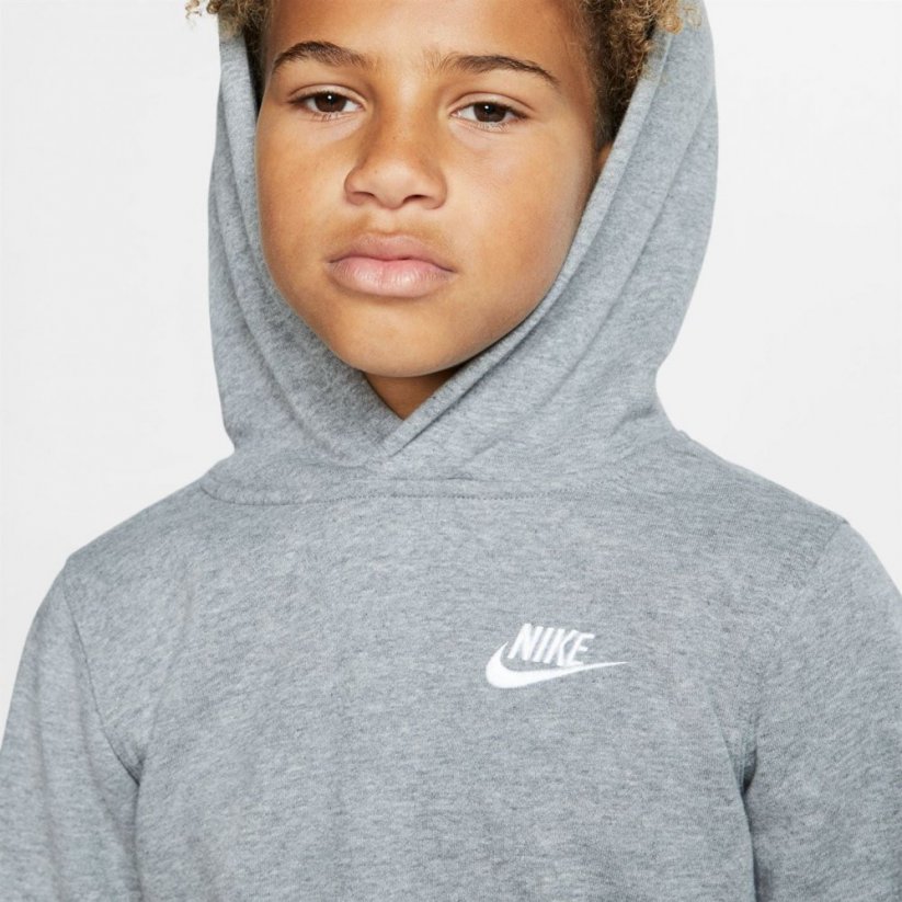 Nike Club Pullover Hoodie Junior Boys Grey