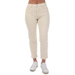 Only Emily Stretch High Waist Straight Jeans White