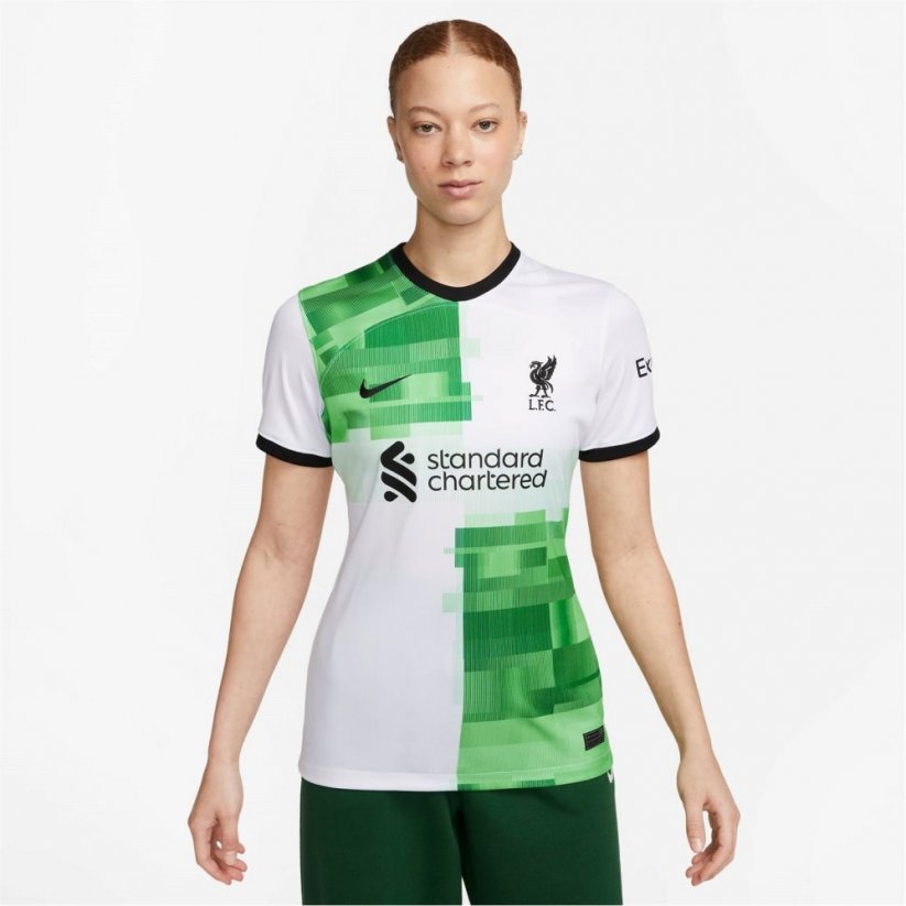 Nike Liverpool FC Away Jersey 2023 2024 Womens White/Green