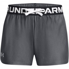 Under Armour Play Up Shorts Junior Girls Grey/Silver