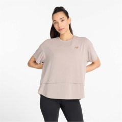New Balance Drapey Jersey Oversized T-Shirt Beige
