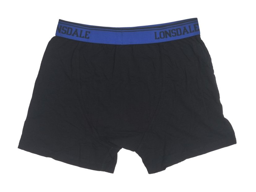 Lonsdale 2 Pack Boxers Mens Navy/Stripe