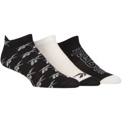 Reebok Sports Essentials Low Cut Pull Up Trainer Socks Blk/Wht/Blk