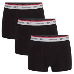 Reebok 3 Pack Mens Boxer Short Ovett Black
