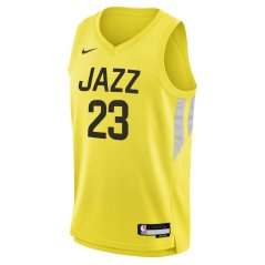 Nike Utah Jazz Lauri Markkanen #23 Jersey Yellow