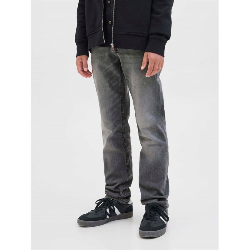 Jack and Jones Glenn Slim Jeans Junior Boys Black Denim