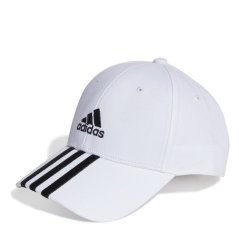 adidas 3-Stripes Cap Juniors White/Black