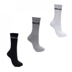Everlast 3 Pack Crew Socks Mens Blk/Gry/Whi