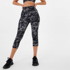 USA Pro High Rise Capri Cropped Leggings Textured Floral