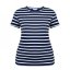 Miso Printed Boyfriend T Shirt Navy Stripe