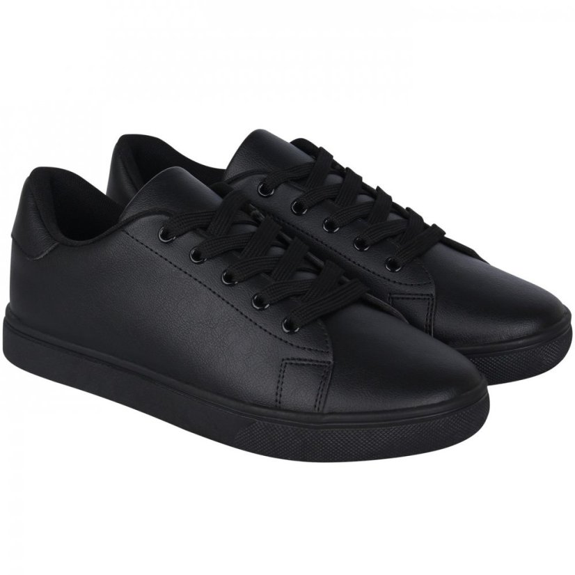 Fabric Low Junior Trainers Black/Black