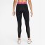 Nike Pro Women's Mid-Rise Mesh-Panelled Leggings Black/Rush Pink