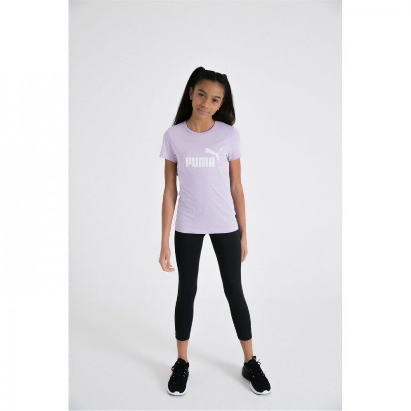 Puma No1 Logo QT Tee Junior Girls Vivid Violet