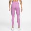 Nike One Seamless Front High-Waisted Leggings Womens Light Magenta