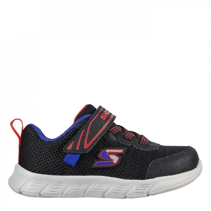 Skechers Comfy Flex Infant Boys Trainers Black/Red