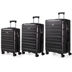 Pierre Cardin Lyon Hard Shell Suitcase Travel luggage Dark Grey