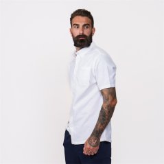 Firetrap Oxford Short Sleeve Shirt Mens White