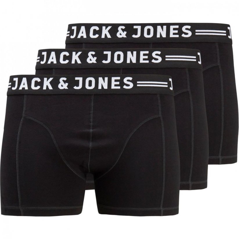 Jack and Jones 3 Pack Trunks Plus Size Black