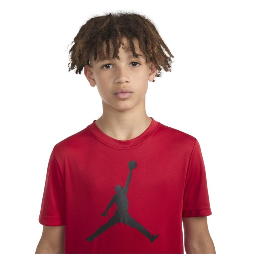 Air Jordan Dri-FIT T Shirt Junior Boys Gym Red