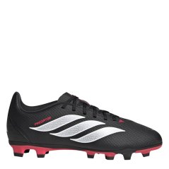 adidas Childrens adidas Predator Club Firm Ground Football Boots Black/Red