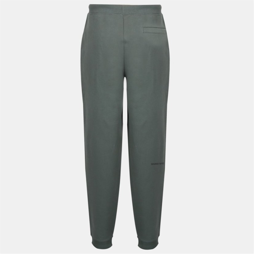 Everlast Men's High Waisted Cotton Fleece Ribbed Cuffs Joggers Khaki