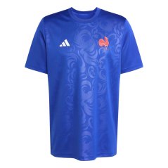 adidas France Rugby Supporter T-Shirt 2025 Adults Team Ryl blue