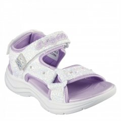 Skechers Glimmer Kicks - Glittery Glam White/Lavender