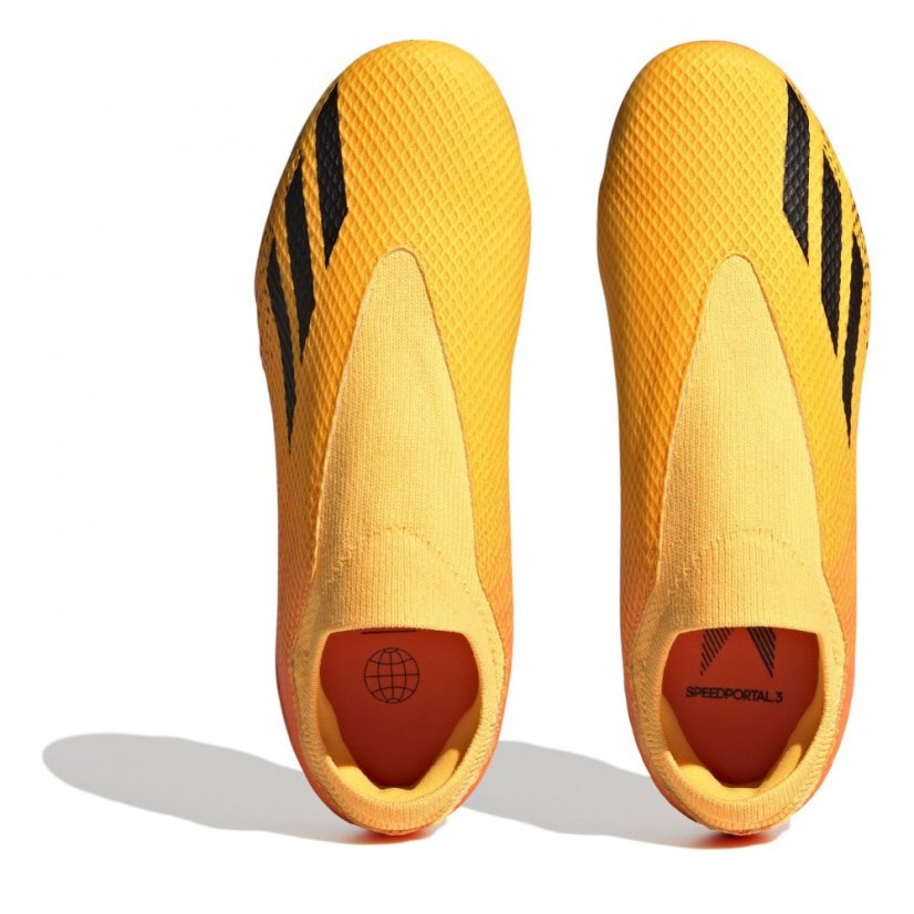 adidas X. 3 Firm Ground Football Boots Juniors Orange/Black