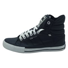 British Knights Atoll Mid PU Junior Trainers Black/White